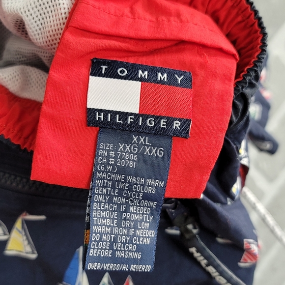 Tommy Hilfiger Tommy Trunks Sailboat Print Vintage Swim Trunks Men's Size XXL - Picture 9 of 10